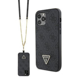 Ümbris Guess GUHCP12MP4TDSPK 4G Logo Strass iPhone 12 / 12 pro (must)