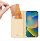 Ümbris kaanega Dux Ducis "Skin Pro" iPhone 14 Plus (kuldne)