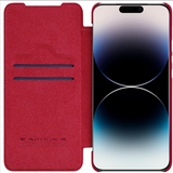 Ümbris kaanega Nillkin Qin Pro Leather Samsung Galaxy S22 Ultra (punane)