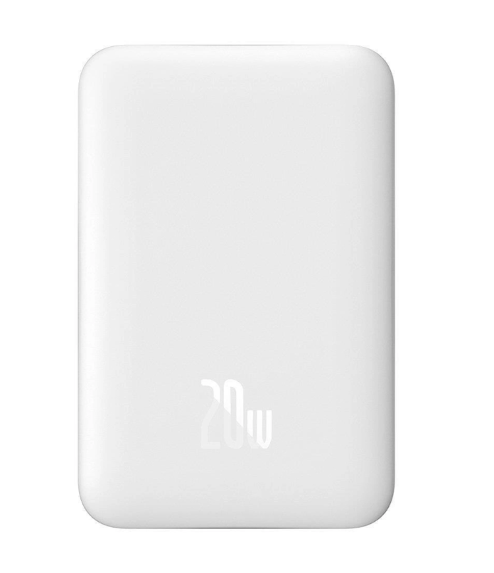 Akupank Baseus MagSafe 20W 10000mAh + Type-C 0.5m (valge)