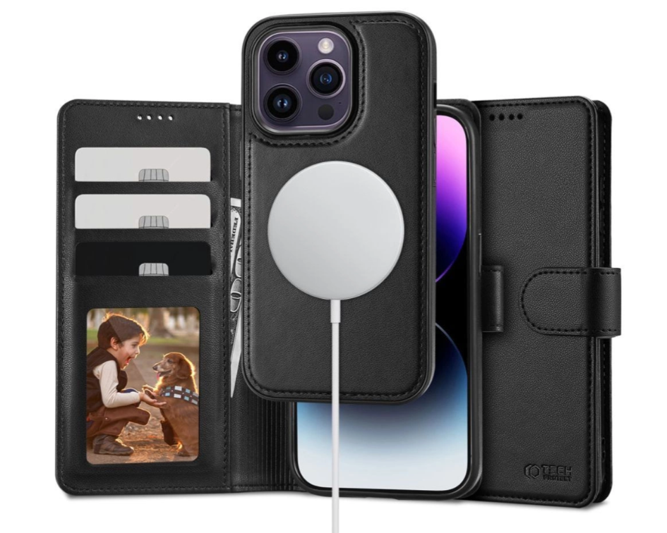Ümbris Tech-Protect Wallet MagSafe iPhone 15 Pro Max (must)