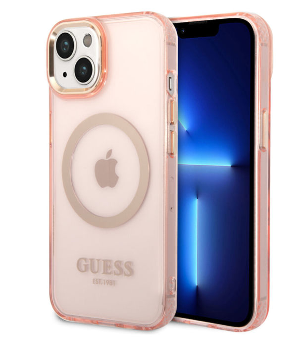 Ümbris Guess GUHMP14MHTCMP MagSafe iPhone 14/ 15 (roosa)