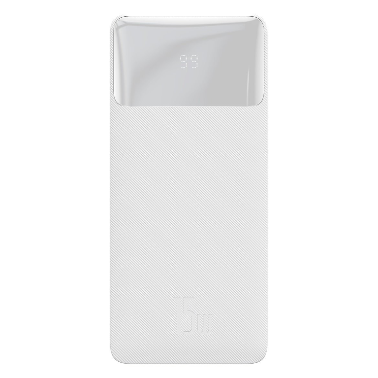 Akupank Baseus Bipow 15W 20000mAh + MicroUSB 0.25m (valge)