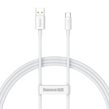 Juhe Baseus Superior SUPERVOOC USB-A to Type-C 65W (1m / valge)