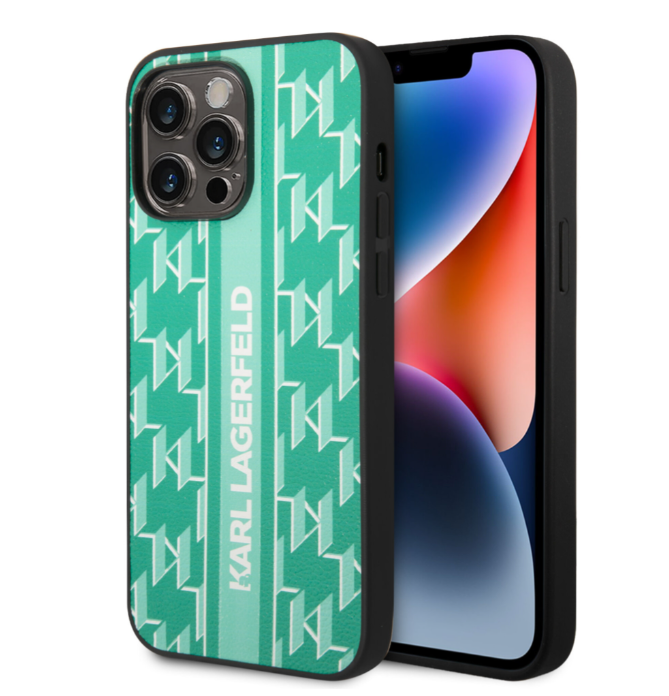 Karl Lagerfeld Ümbris KLHCP14SPGKLSKN iPhone 14 (roheline)