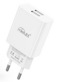Adapter Mletubl MTB-CS01E 2xUSB-A (2.1A/ valge)