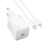 Adapter Hoco N40 USB-C PD20W + Type-C to Ligtning 1.0m (valge)