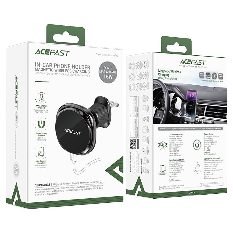 Autohoidik Acefast D31 15W Magsafe (must)