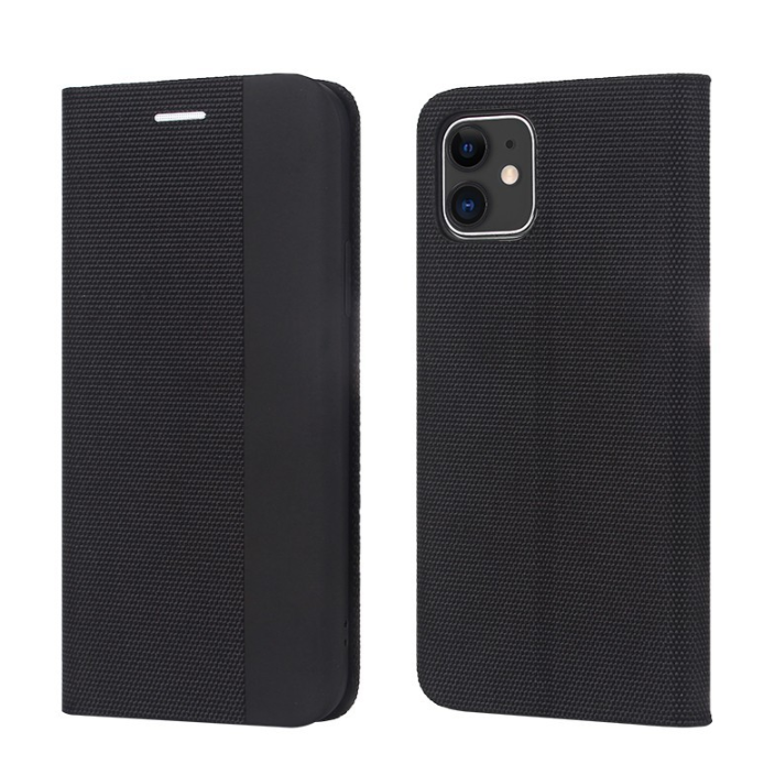 Ümbris kaanega Smart Senso Xiaomi Redmi 14C / Redmi A4 / Poco C75 (must)