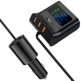 Autolaadija HUB Acefast B8 90W, 3xUSB-A / Type-C (must)