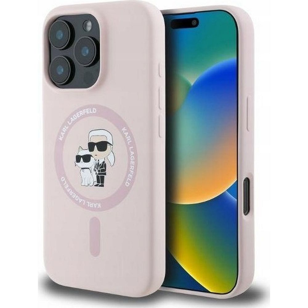 Ümbris Karl Lagerfeld KLHMP16SSCMKCRHP MagSafe iPhone 16 (roosa)