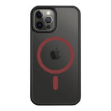 Ümbris Superstealth MagSafe iPhone 12 / iPhone 12 Pro (punane/must)