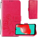 Ümbris kaanega Flower Book Samsung A22 4G (roosa-punane)