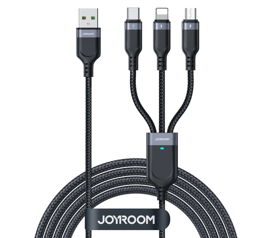 Juhe Joyroom S-A18 USB to Lightning+Type-C+MicroUSB (0.3m / must)