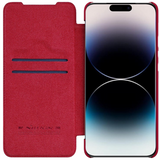 Ümbris Nillkin Qin Pro Leather iPhone 14 Pro (punane)