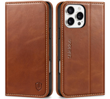 Ümbris kaanega Shieldon iPhone 14 Pro (pruun)