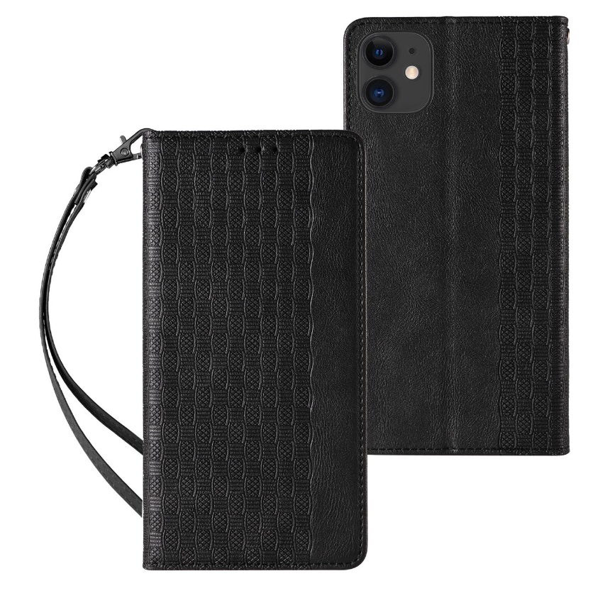 Ümbris kaanega Pouch Wallet iPhone 13 (must)