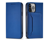 Ümbris kaanega Pouch Card Wallet iPhone 13 Pro Max (sinine)