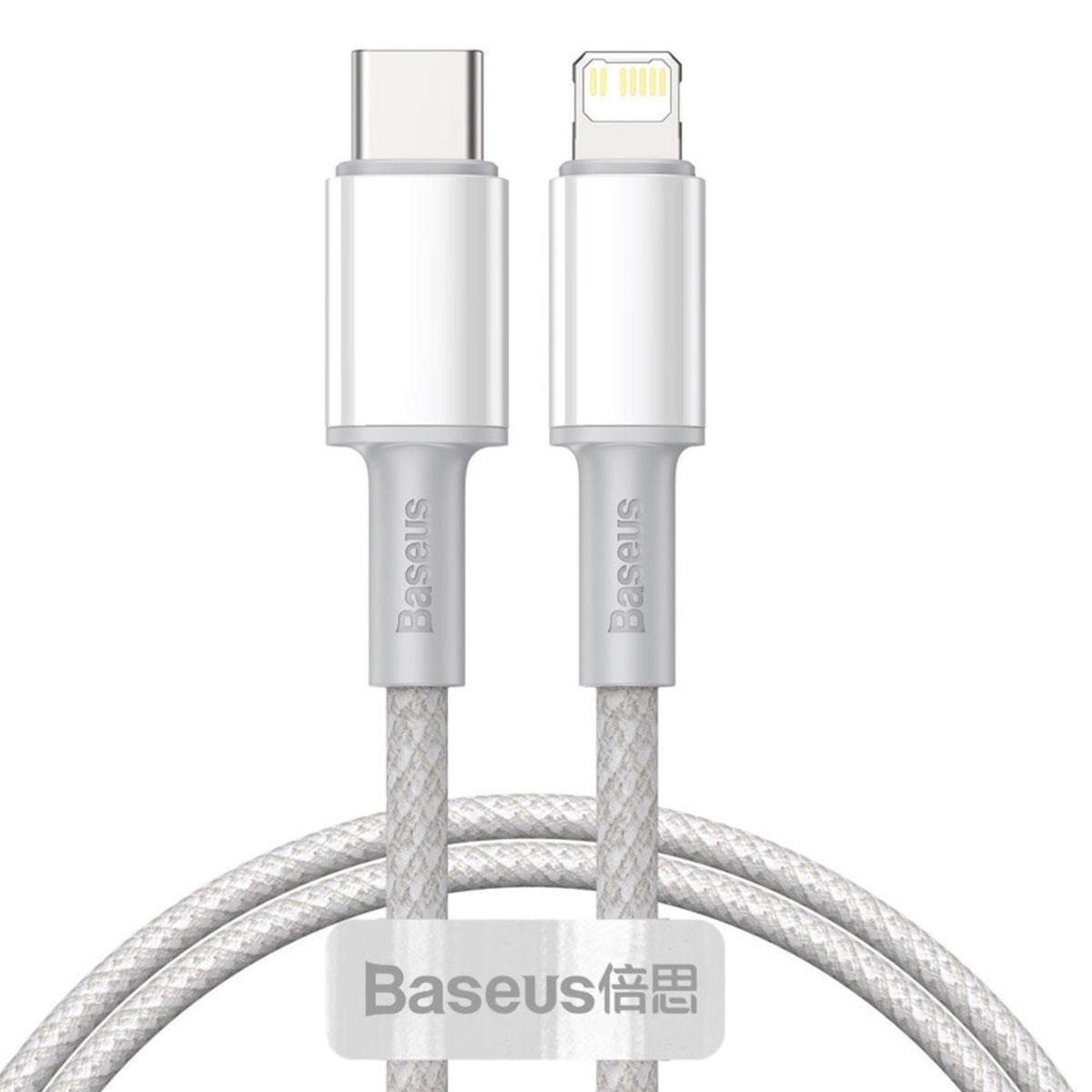 Juhe Baseus CATLGD-02 High Density Braided Charging Data Cable Type-C - Lightning 20W 1m (valge)