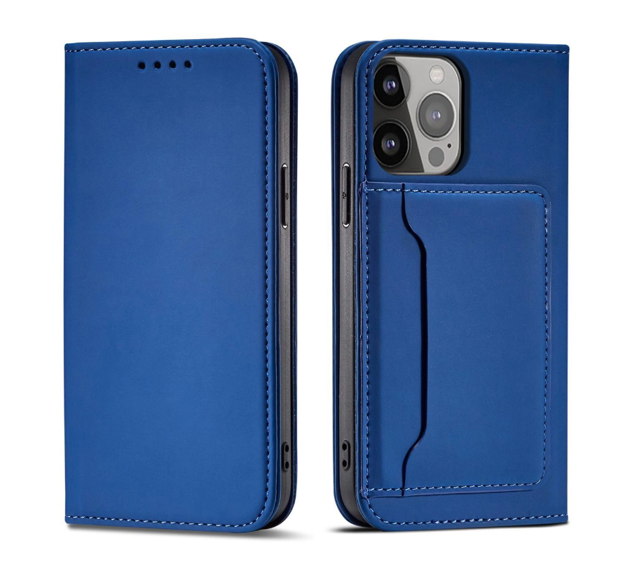 Ümbris kaanega Pouch Card Wallet iPhone 13 (sinine)