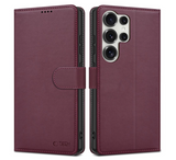 Ümbris kaanega Tech-Protect Wallet Samsung S25 Ultra (viinamari)