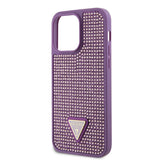 Guess Ümbris GUHCP15XHDGTPU Rhinestones Triangle Metal Logo iPhone 15 Pro Max (roosa)