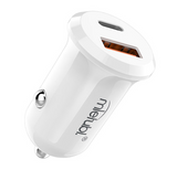 Autolaadija Mletubl MTB-CC08 USB-А / Type-C QC18W (valge)
