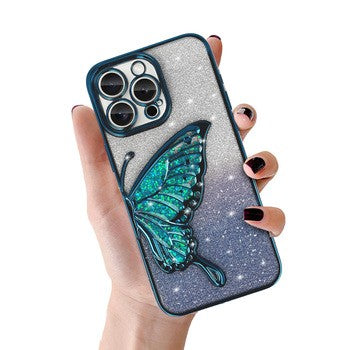 Silikoon Butterfly Water Case iPhone 15 Pro (liblikas/sinine)
