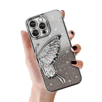 Silikoon Butterfly Water Case iPhone 14 (liblikas/hõbe)