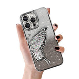 Silikoon Butterfly Water Case iPhone 14 (liblikas/hõbe)