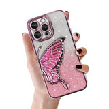 Silikoon Butterfly Water Case iPhone 14 (liblikas/roosa)