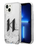 Karl Lagerfeld Ümbris KLCHCP14XLBKLCS Iphone 14 (Liguid glitter big KL Logo/ Silver)