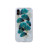 Silikoon Gold Glam Case iPhone 15 Pro Max (valge/lehed)