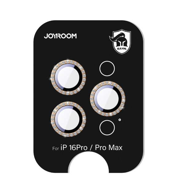 Kaitseklaas Joyroom JR-MSJ0310 Rhinestones tagakaamerale iPhone 16 Pro/ 16 Pro Max (kuldne)