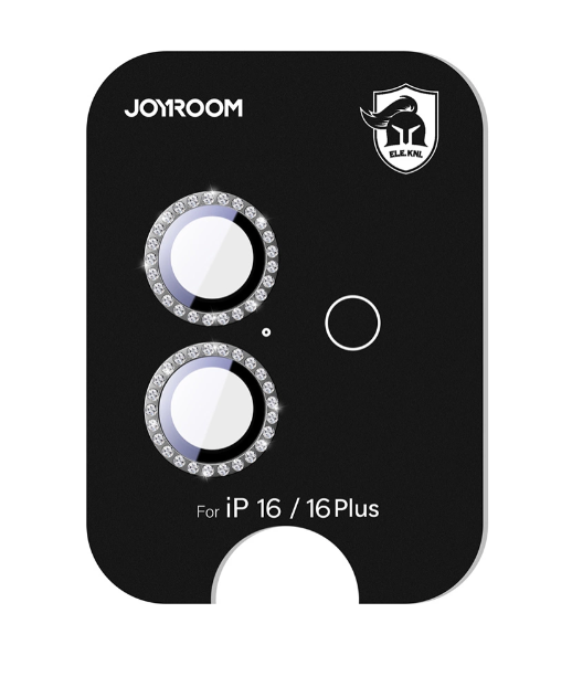 Kaitseklaas Joyroom JR-MSJ0271 Rhinestones tagakaamerale iPhone 16/ 16 Plus (must)