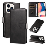 Ümbris kaanega Leather Book iPhone 16 Pro Max (must)