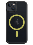 Ümbris Superstealth MagSafe iPhone 13/ iPhone 14 (must/kollane)