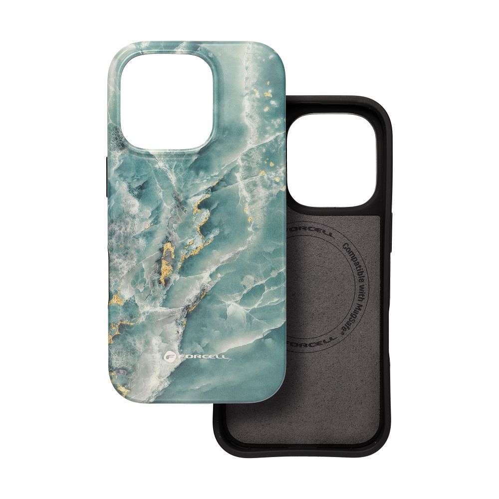 Ümbris F-Protect Mirage Magsafe iPhone 16 Pro (roheline marmor)