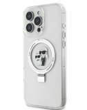 Karl Lagerfeld Ümbris IML Metal Karl&Choupette Head MagSafe iPhone 16 Pro (läbipaistev)