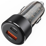 Autolaadija Acefast B12 60W USB-C+USB-A (must)