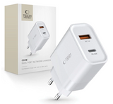 Tech-Protect C30W Adapter 30W USB-A / Type-C (valge)
