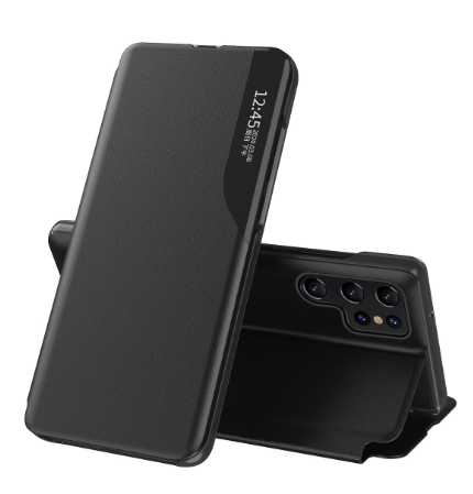 Eco Leather View Ümbris Samsung S24 Ultra (must)