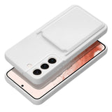 Silikoon Forcell Card Samsung Galaxy S24 Plus (valge)