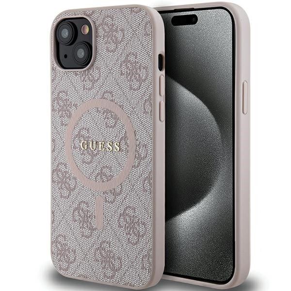 Ümbris GUESS GUHMP15MG4GFRP Magsafe for iPhone 15 Plus (roosa)