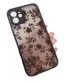 Ümbris Floral iPhone 13 Pro (mustad lilled)