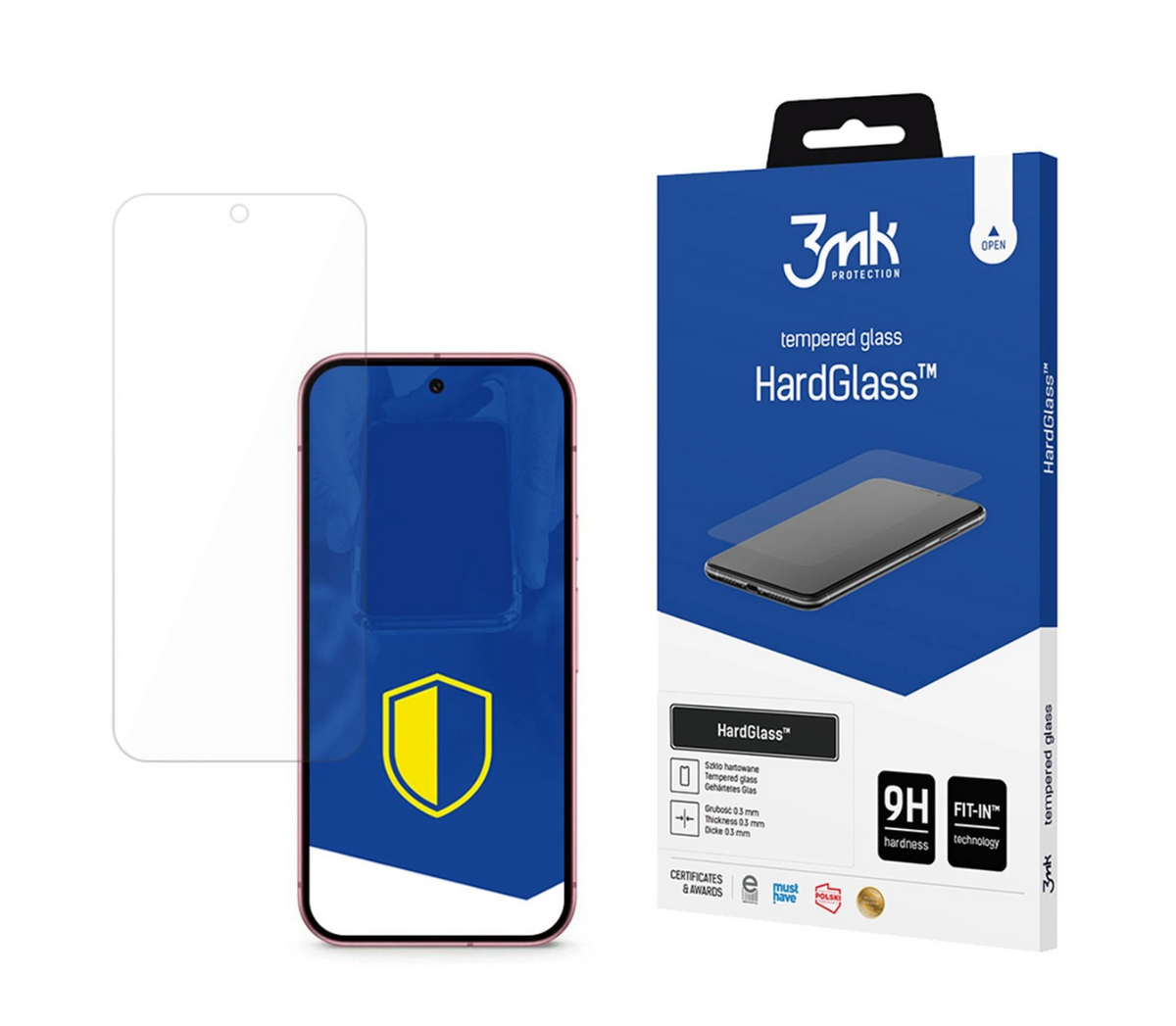 Kaitseklaas 3MK HardGlass Google Pixel 9 / 9 Pro (läbipaistev)