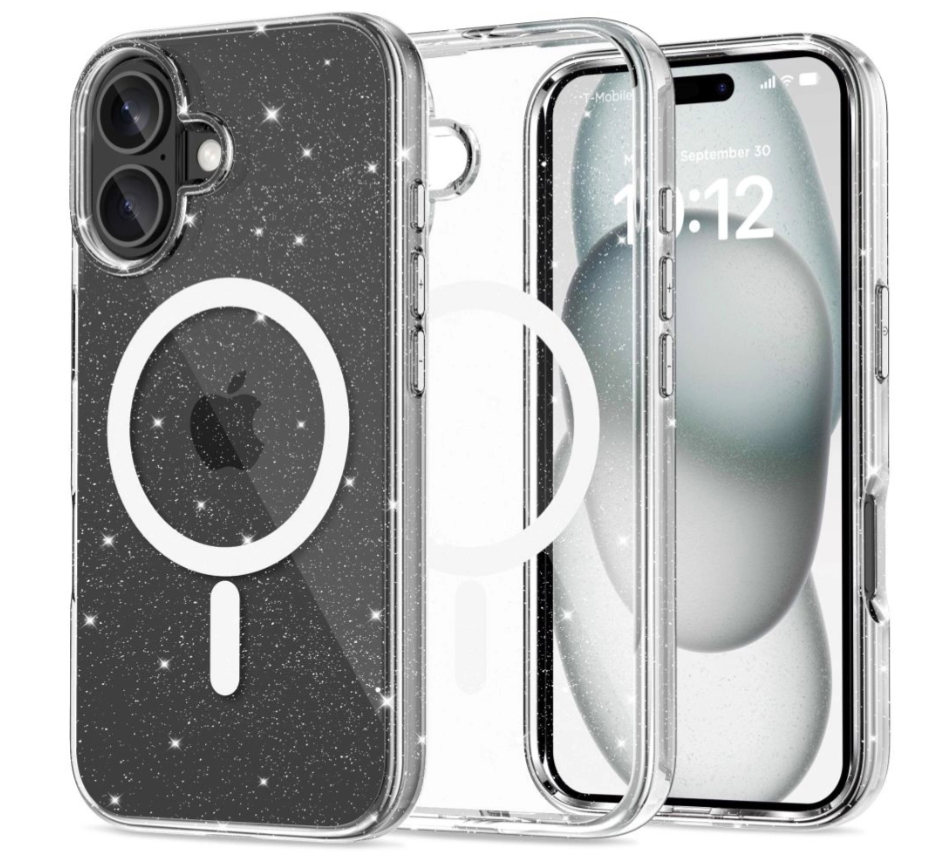 Ümbris Tech-Protect FlexAir Hybrid MagSafe iPhone 16 (läbipaistev / sädelev)