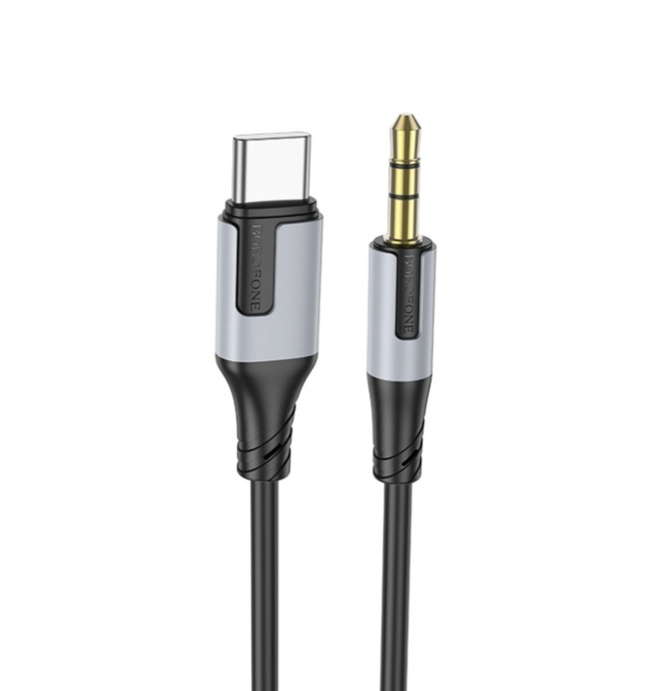 AUX kaabel Borofone BL19 3.5mm-Type-C (must)