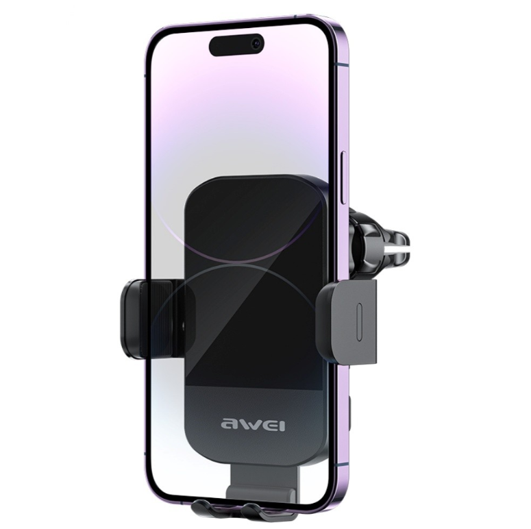 Autolaadija hoidik MagSafe Awei X43 15W, ventilatsiooni (must)