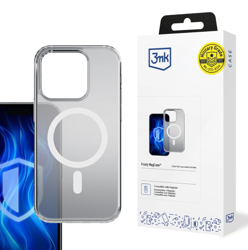 Silikoon 3mk Frosty MagCase Apple iPhone 13 Pro (valge)